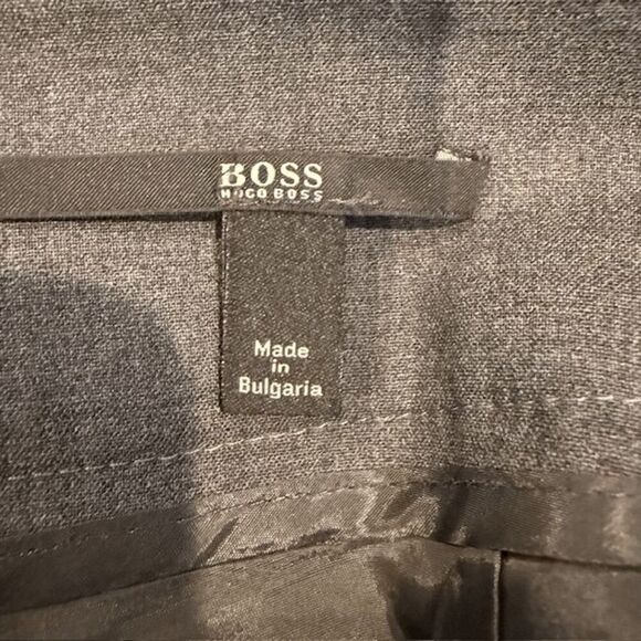 Hugo Boss Veronice Virgin Wool Stretch Blend Pencil Skirt Charcoal Gray Size 8 - Picture 6 of 13